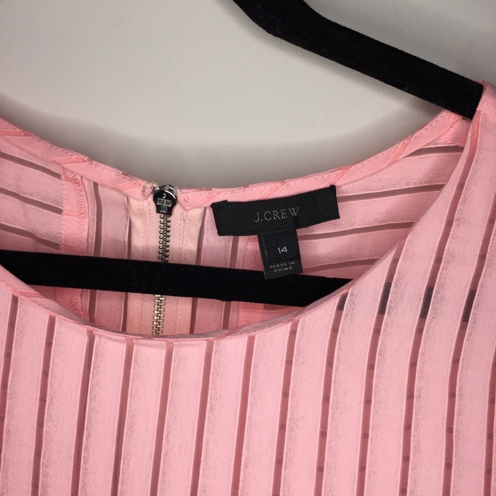 NWOT J. crew Blossom Pink Shadow Stripe Tunic - Picture 8 of 8